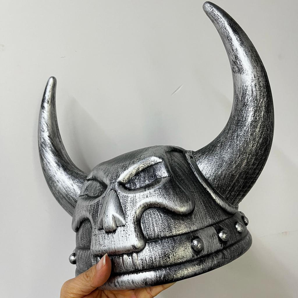 Viking Helmet with Horns for Adult, Medieval Viking Hat Halloween Cosplay