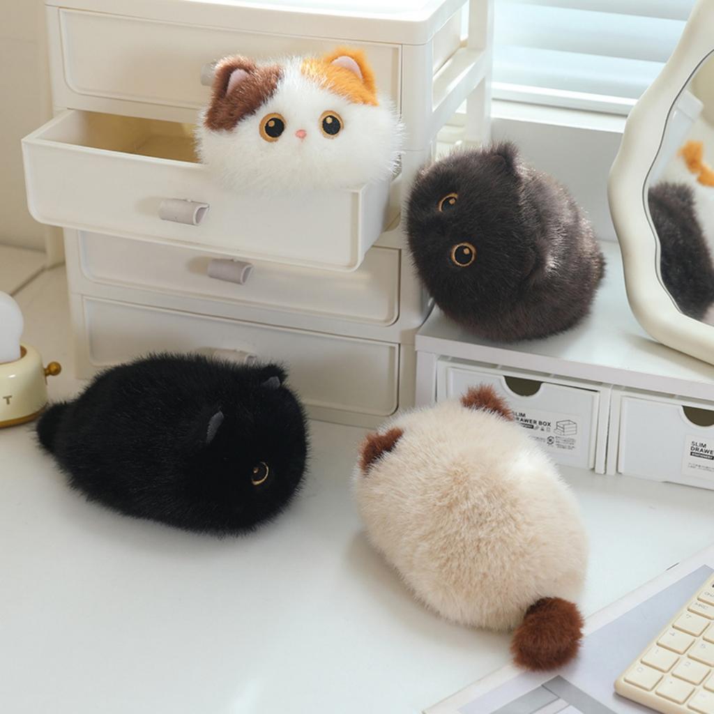 Peluche Carino Gatto Pancione per Alleviare lo Stress Squishy Ripieno Calico Siamese Gatto Nero Grasso Peluche Regalo di Compleanno per Bambini Decorazione per la Casa