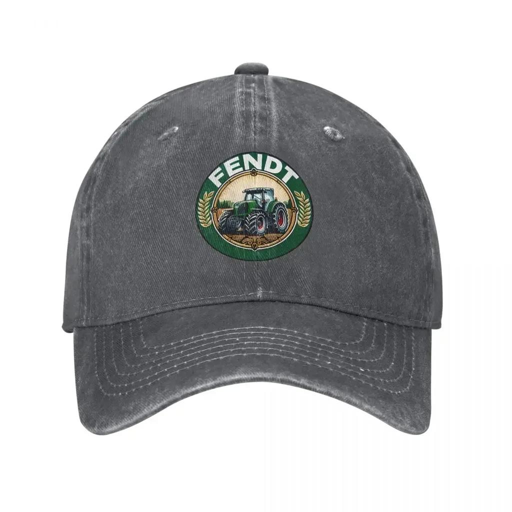 Fendt Agricultural Machinery Baseball Cap Vintage Distressed Denim Farming Tractor Sun Cap Unisex Style Outdoor Hats Cap