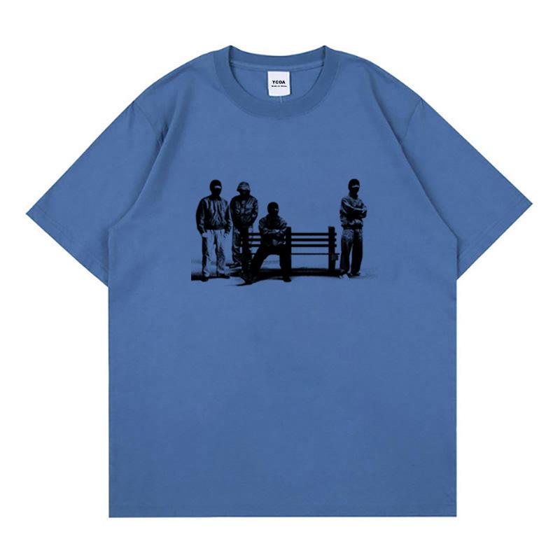 Men TShirt Graphic Oversized 100 Cotton Aesthetic Summer Vintage Korean Harajuku Short Sleeve Tops Tee Y2k Streetwear Clothing