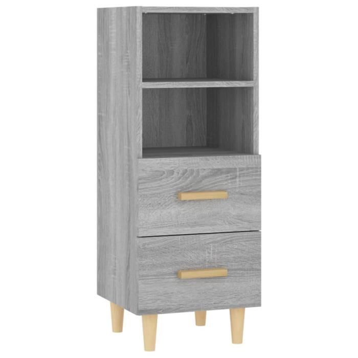 817415 vidaXL Buffet Sonoma Grey 34.5x34x90 Cm Engineered Wood