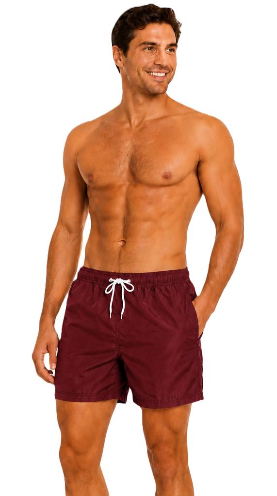 J.Style - Men' Swim Trunks - Xl020-18 Xl019-18 Burgundy