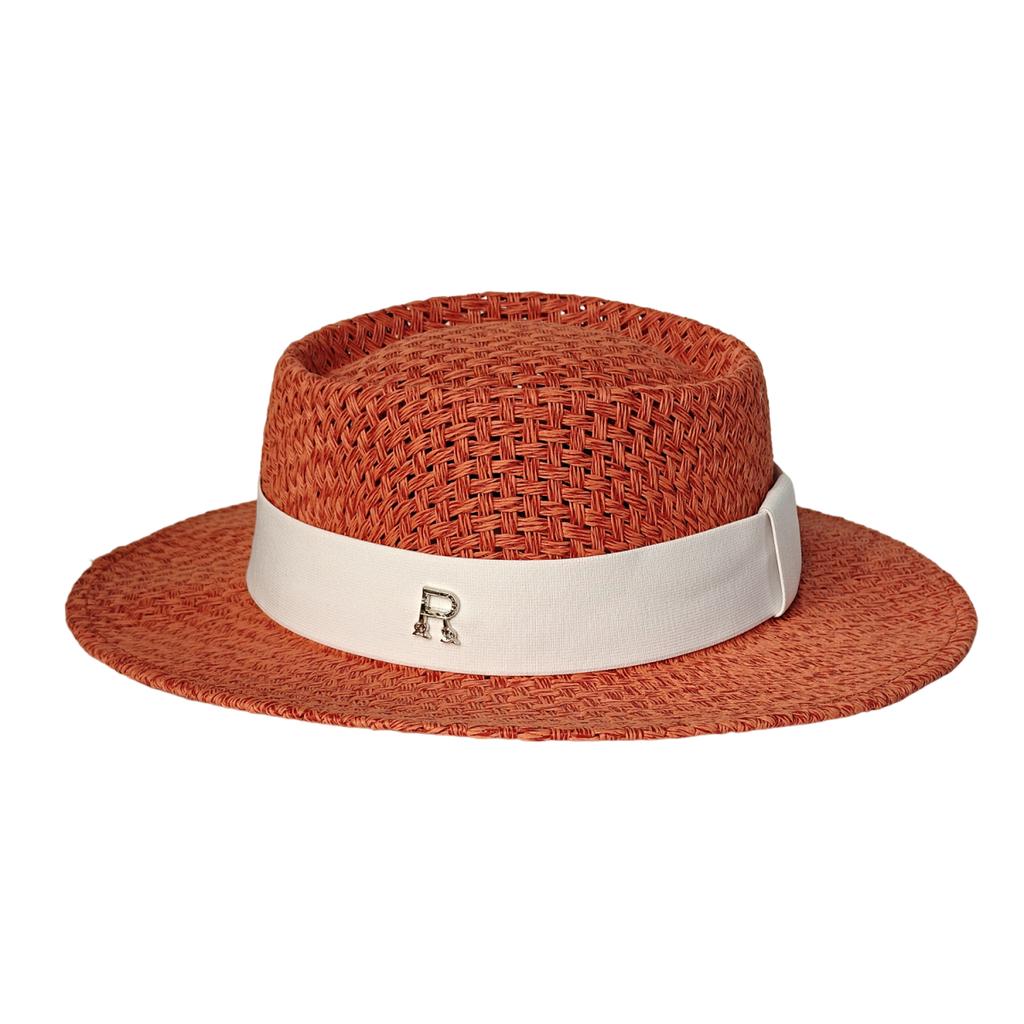 R High Quality Beach Sun Straw Hats For Women Uv Sun Protection Wide Brim Summer Straw Hat Hollow Design Boater Chapeau Femme