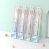 Brosse à dents à poils souples Yuean pour adultes avec fibres triple densité, tête large, nettoyage frais, paquet individuel