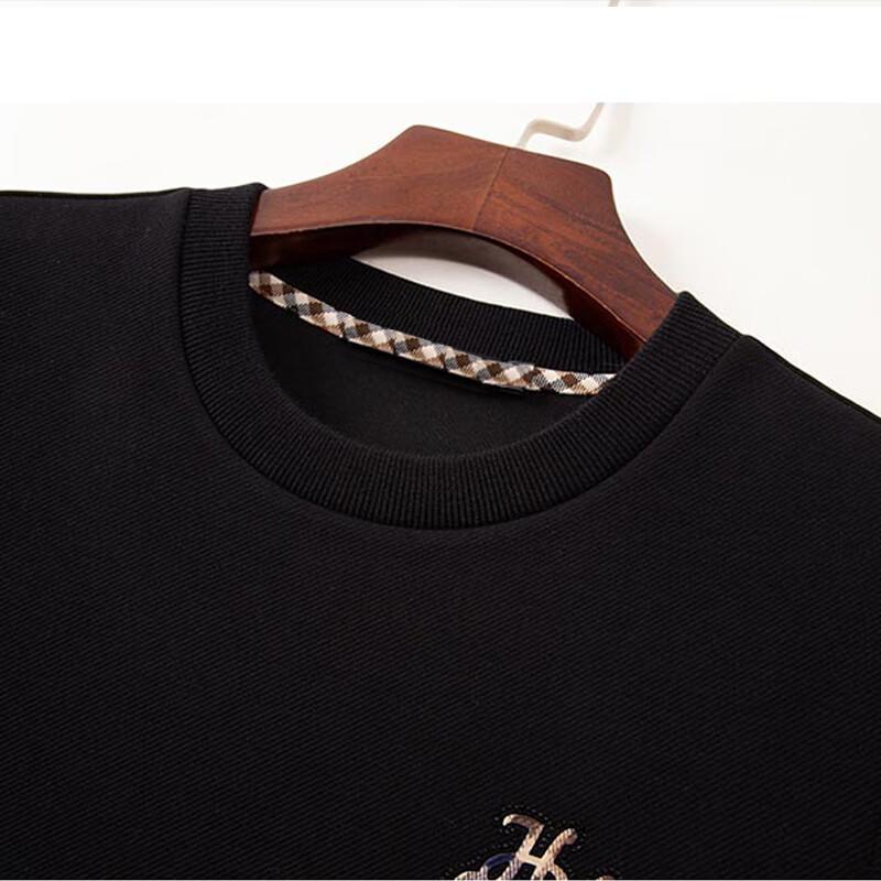 G·TENNA D-HR7101 Men's Imported Austrian Diamond Embossed Round Neck Sweatshirt