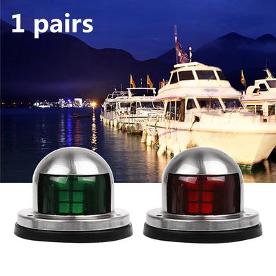 Boat Yacht Pontoon 12V Stainless Steel LED Bow Navigation Light Green/&Red