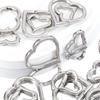 2pcs/1pc No Fade Stainless Steel Heart Spring Lobster Clasp Keychain Oval Clasps Keyring Carabiner Key Holder DIY Jewelry Making