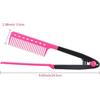 2 Flat Combs Hair Straightener Comb Salon Hair Brush Hairdressing Comb V-Shaped Straightener (Roes Red, Blue,2024 Ping