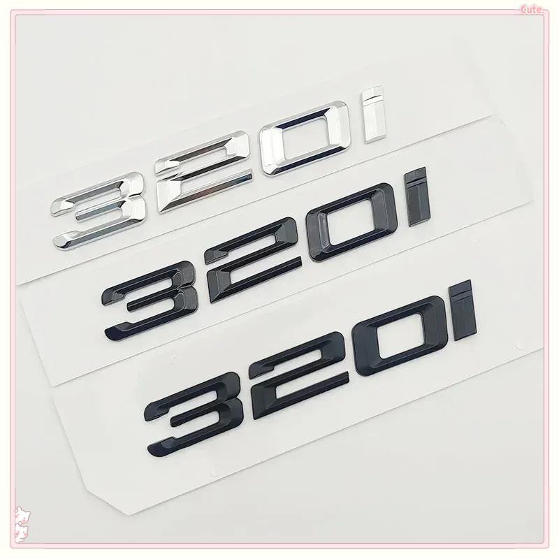 3D ABS Chrome Black Car Rear Trunk Letters Sticker For BMW 320i F30 E46 E90 G20 320i Emblem Logo Decal Auto Accessories AY4
