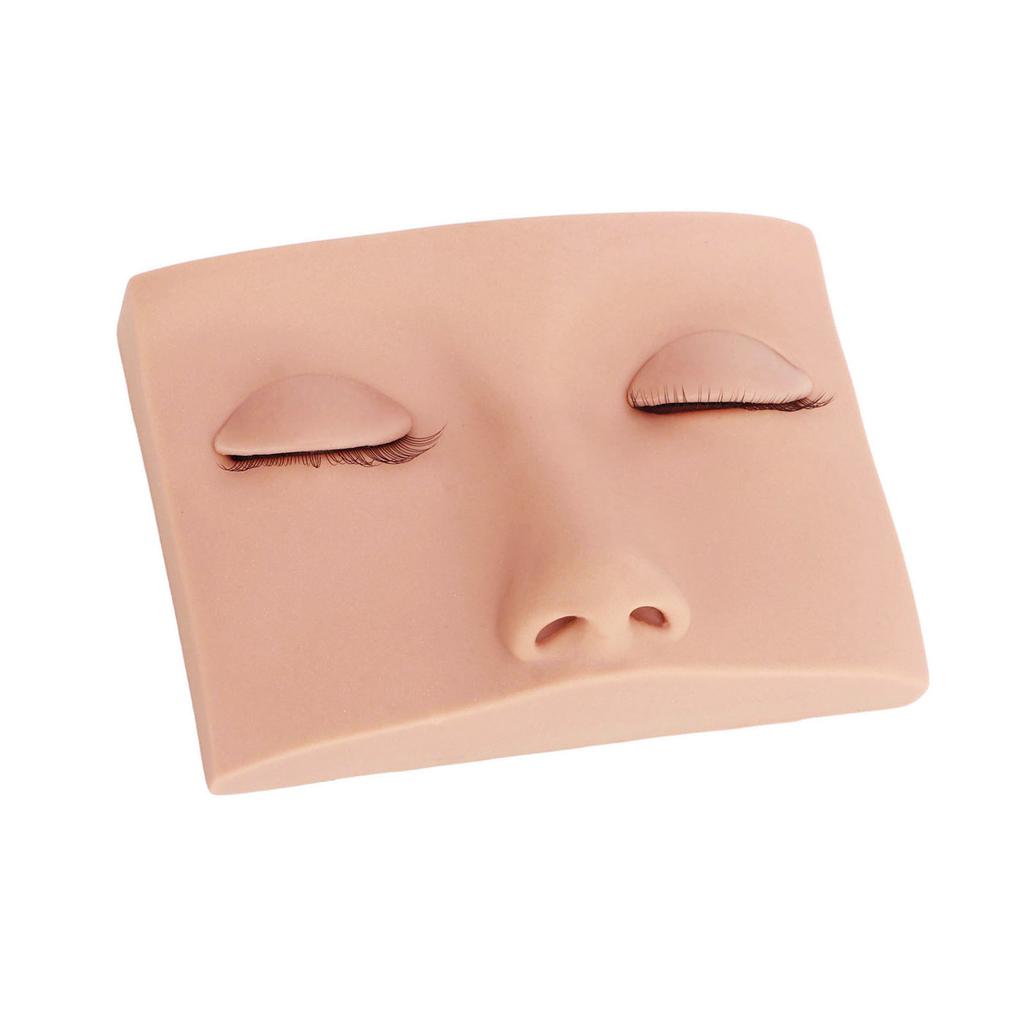 Lash Mannequin Head Removable Silicone Replacement Eyelash Mannequin Head for Training