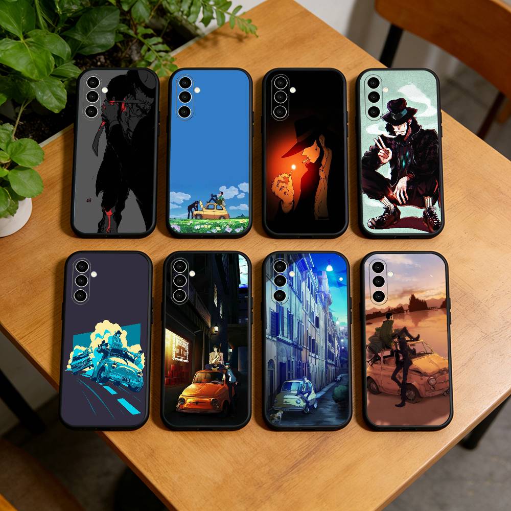 Lupin the Third Daisuke Jigen Phone Case For Samsung Galaxy A73,A72,A71,A70,A53,A52,A51,Soft Silicone Black Cover