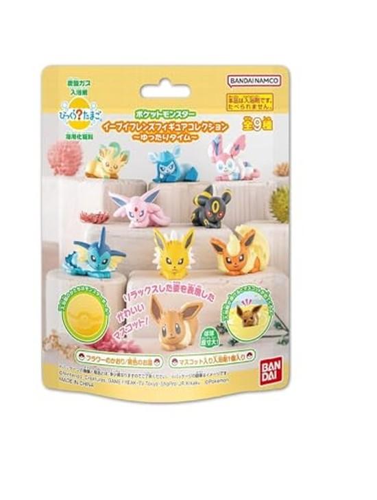 BANDAI Bikkura Tamago Eevee Friends Figure Collection Bath Ball Bathing Agent Set 5