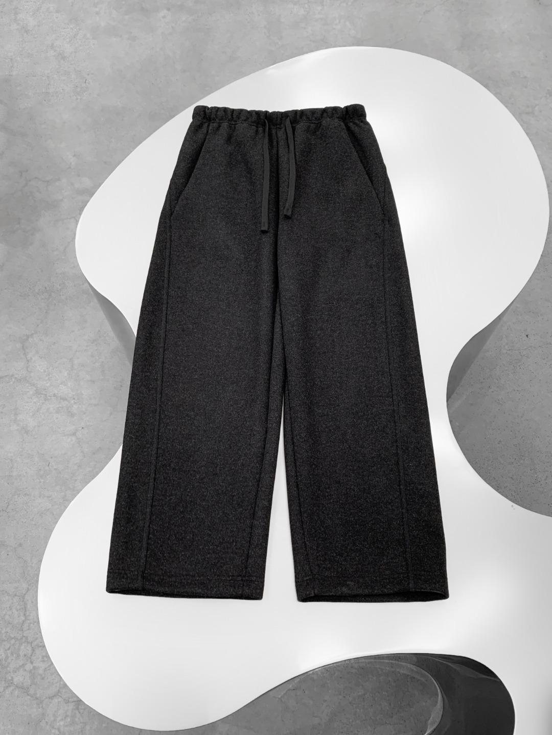 

Autumn Winter Korean-Style Loose Fit Versatile Wide-Leg Drape Pants Small чёрный
