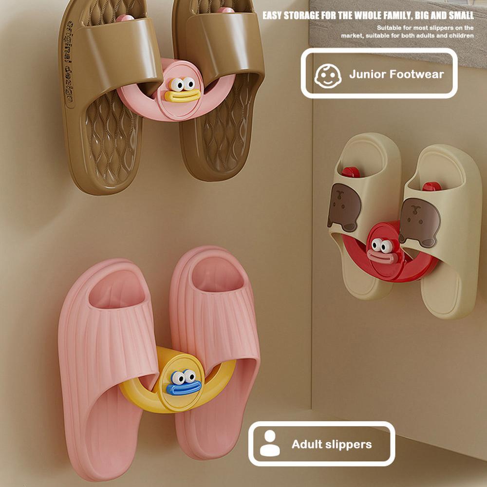 Wall-mounted Storage Slippers Rack Punch-free Shoe Storage Rack New Slippers Rack