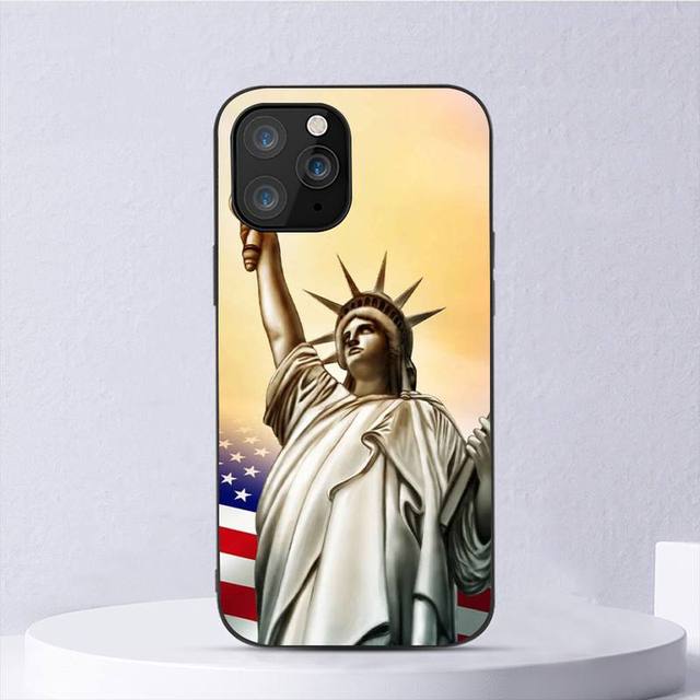 Etui na telefon z flagą USA dla iPhone'a 11 12 Mini 13 14 Pro Xs Max X 8 7 6s Plus 5 Se Xr Shell