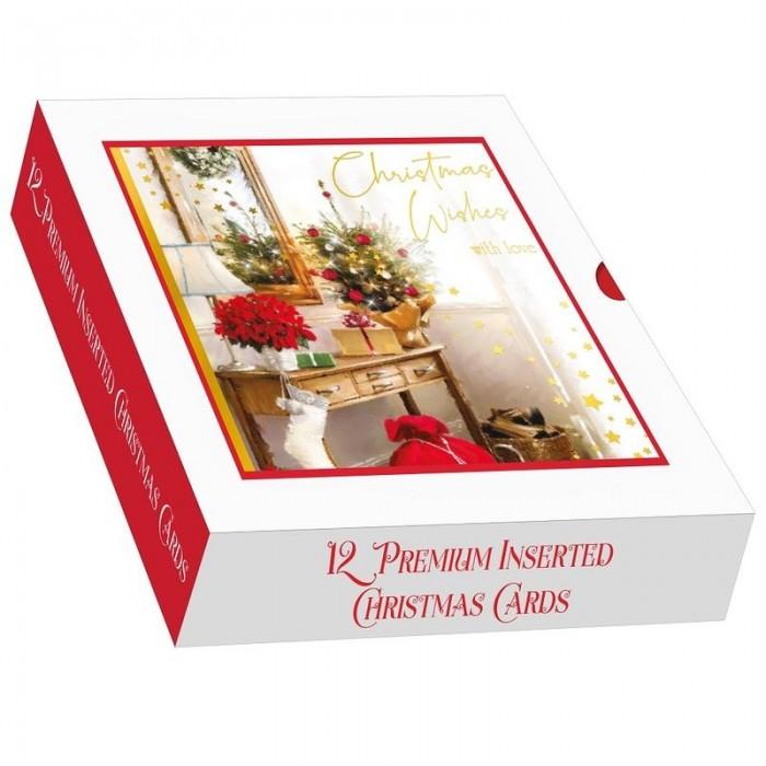 Out Of The Blue Home For Christmas Square Card (Pack of 12)