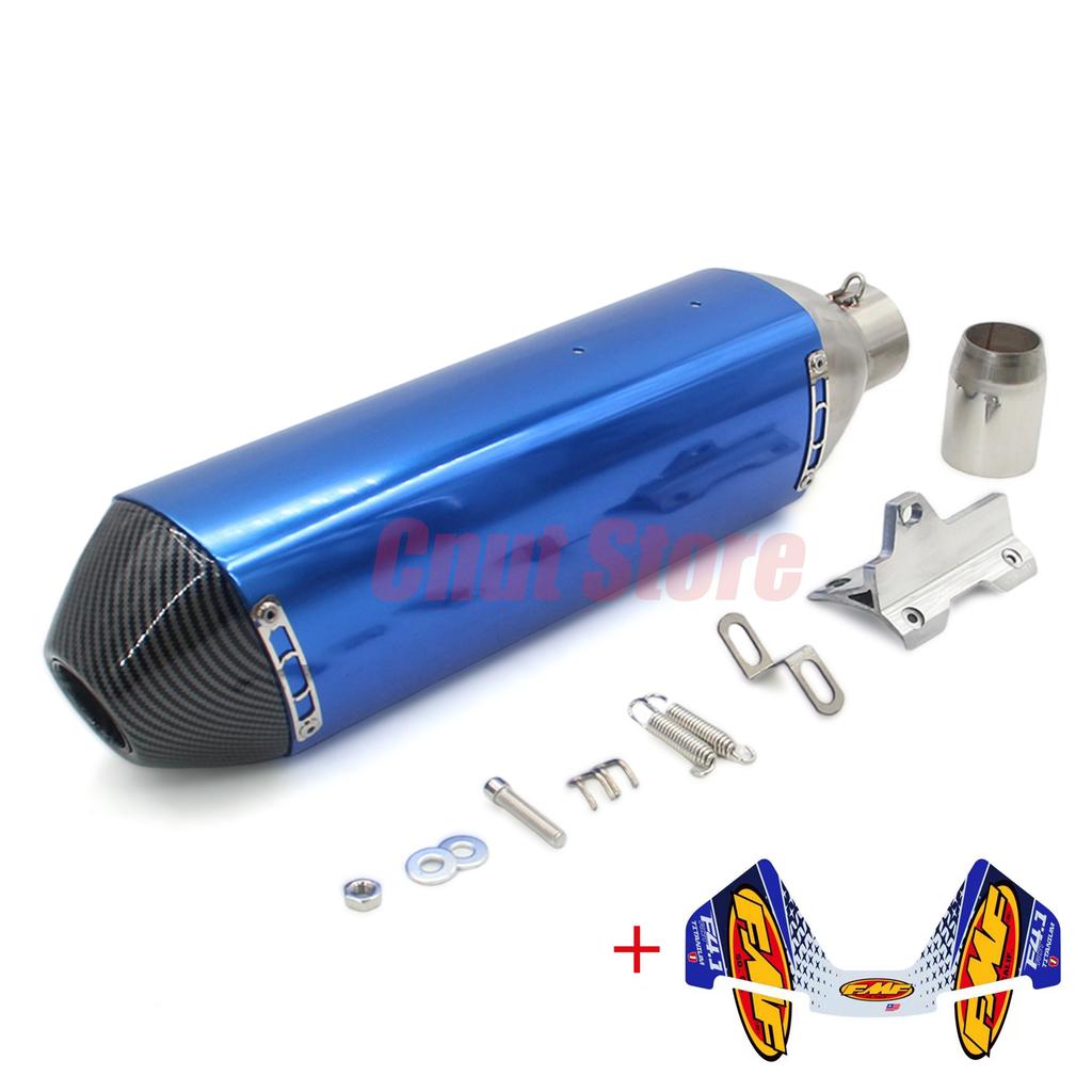51mm Motorcycle FMF Exhaust Muffler Carbon Fiber  Pipe Universal with DB Killer For KTM 450 690 EXC WR450 LD450 CRF150F CRF250F