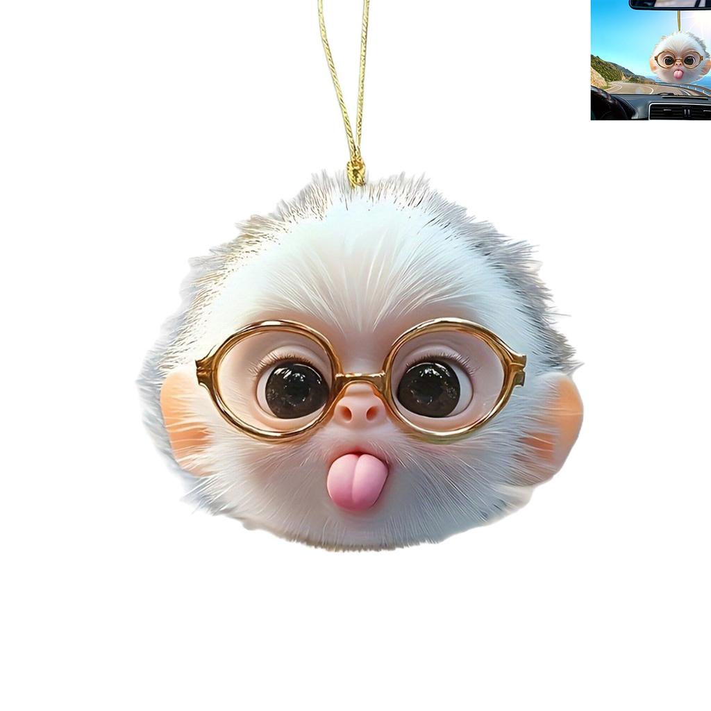 Acrylic Monkey Pendant Keychains Car Rear View Mirror Keychain with Cute Monkey for Versatile Party Gift Essentials