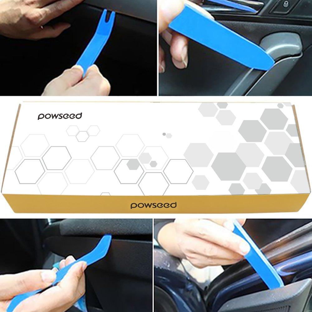 powseed Resin Panel Removal Set of 4 + Clip Clamp Tool, Set of 5,