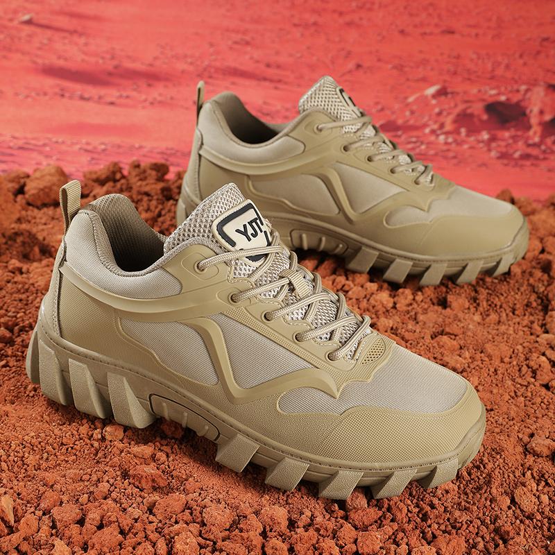 Fashion Outdoor Hiking Shoes for Men Retro Style Sneakers Non Slip Man Lace Up Treking Footwear Leisure Walk Trainers Comfy Casual Shoes