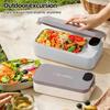 Rechargeable Food Warmer 900ml Capacity Electric Heated Lunch Box Hot Meal Container  Travel