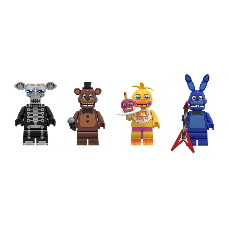 18Cm Bear Rabbit Game Ornament Cartoon  Freddy  Bonnie  Plush Keychains  Party Favors New Year Fans Gift