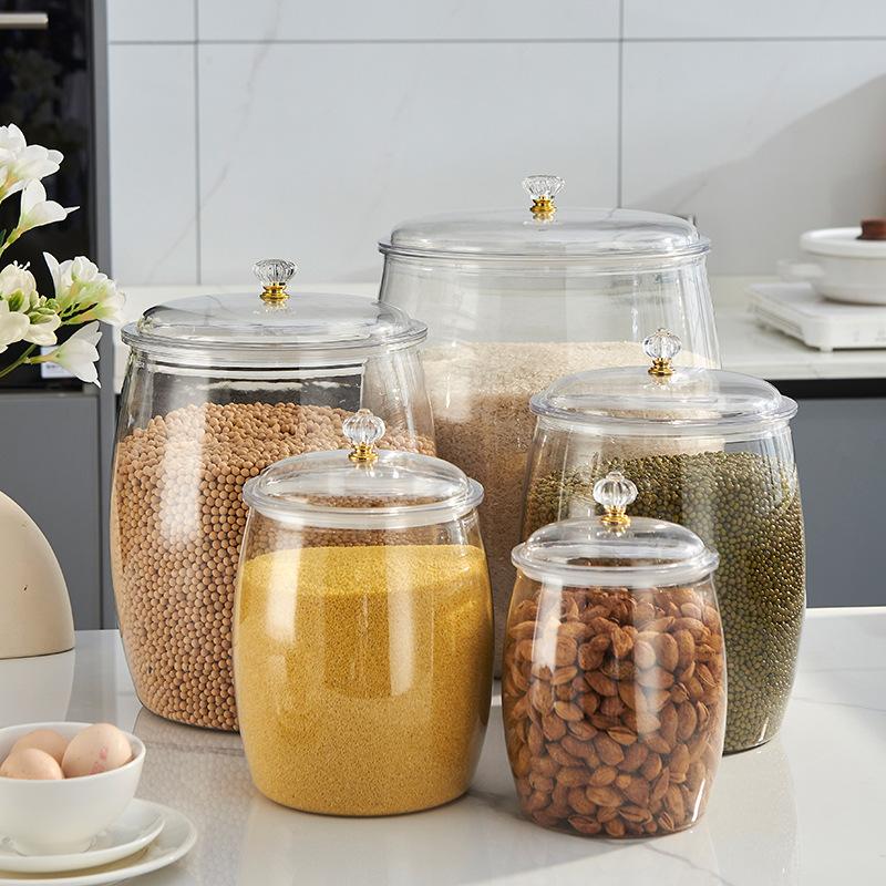 Spacious Transparent Storage Jar for Kitchen Pantry Organize Grocery Essentials in Style