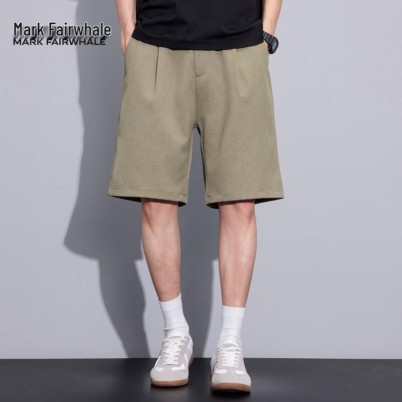 Mark Fairwhale Men s Ice Silk Business Casual Loose Fit Shorts S