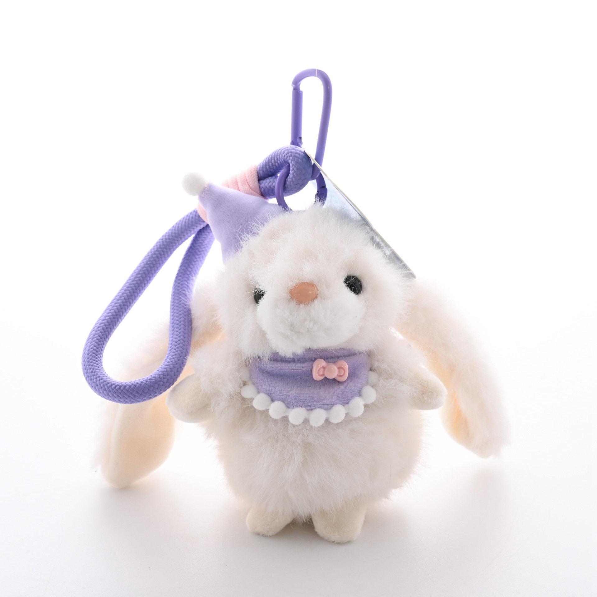 

Cute High-end European Mink Fragrance Rabbit Doll Pendant Plush Toys School Bag Hanging Ornament Keychain Doll 11cm 0.07kg