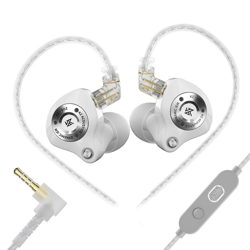 KZ EDZ Earphones Ultra Wide Frequency IEM Dual Damping Wired Headphones HiFi Bass Earbuds Gaming Headset With Mic PK EDX PRO X