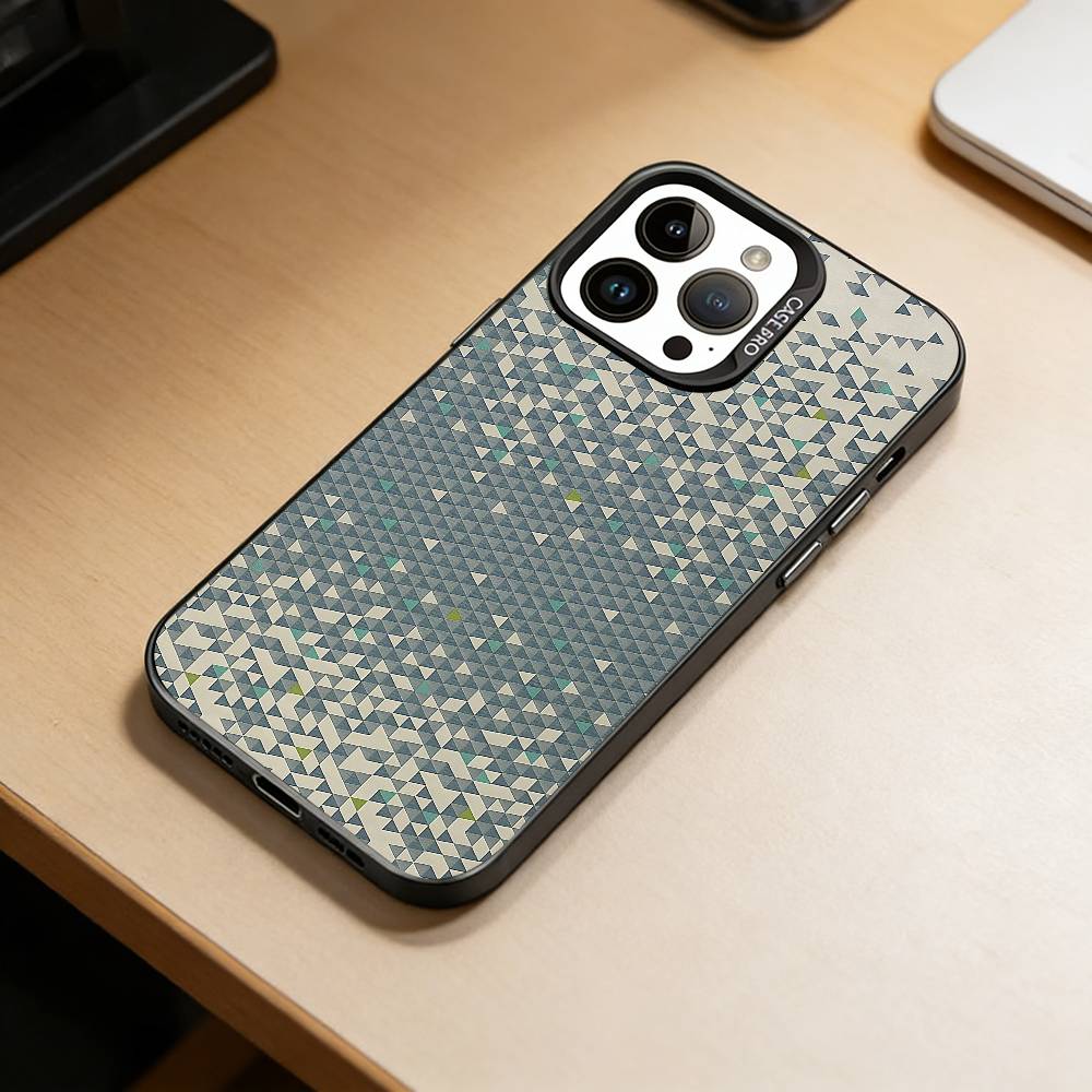 Carbon Fiber Weave Phone Case For iPhone 17,16,15,14,13,12,11 Plus,Pro Max,XS,Colored Silver Plated Inside Cover