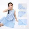 Girls' Lace Round Neck Sleeveless Mesh Dress