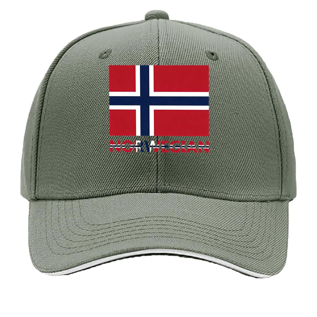 Norway Flag Print Adjustable Snapback Washable HandWashable Patriotic Sports Hat for Outdoor Sandwich Baseball Cap