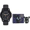 Orologio da polso AE Movimento al quarzo Cinturino in silicone Quadrante nero 45mm Orologi da uomo AX7105