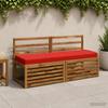 2 Piece Bench Cushion Set SOEST 2 Pcs 100percent  Polyester Red