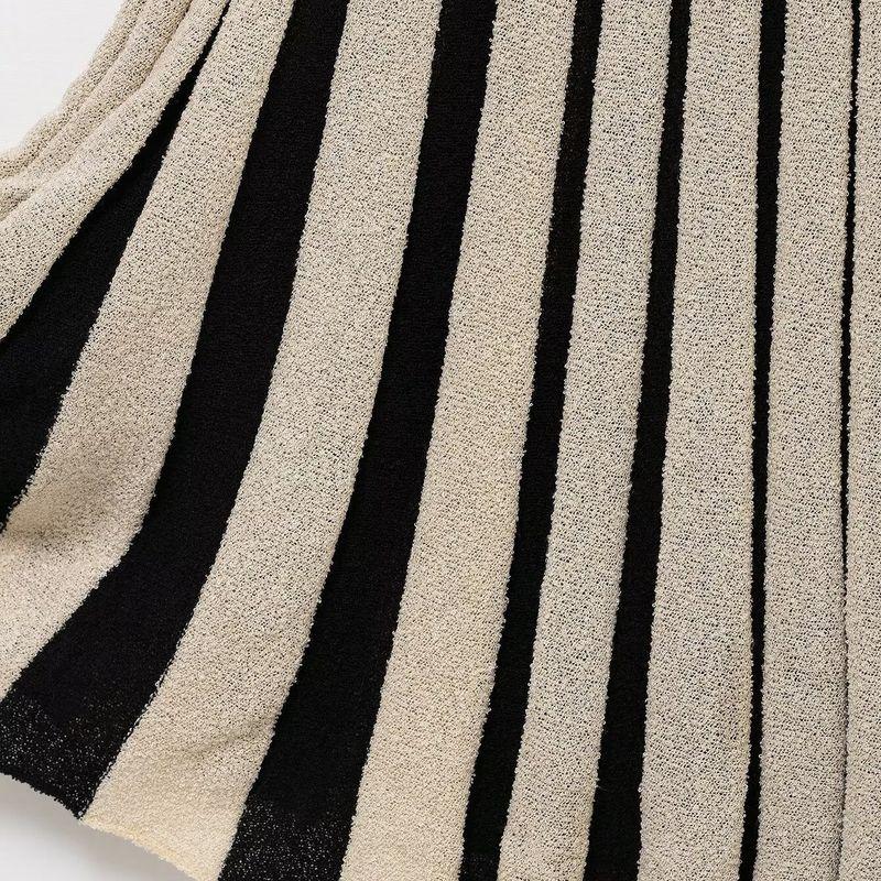 Kaslead New Arrival Women's Clothing Fashion Style Fashion Stripes Midi Skirt Dress 8779160 070