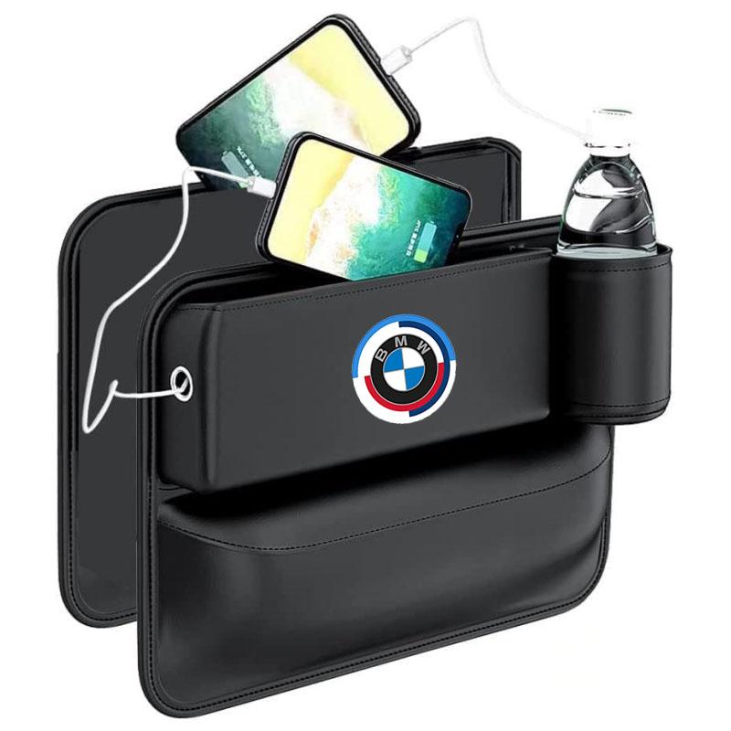 Car Front Seat Crevice Storage Box Pocket With Cup Holder for BMW E30 E34 E36 E39 E46 E52 E53 E60 E61 E62 E70 E83 Accessories Rlpf46