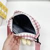 Plaid small square bag, new women's bag, fashionable and sweet shoulder messenger bag.
