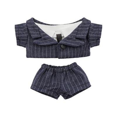 COZENTA Doll Plush Toy Clothes Plush Clothes Shirt Pants Suit Tie Set Cute 10cm (Navy)