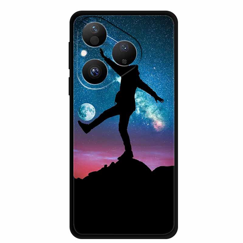 For Huawei Pura 80 5G Case Pura80 Coque Black Silicone Soft Back Cover Case For Huawei Pura 80 2025 Phone Case HED-LX9 Funda Bag