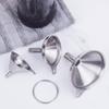 3-Piece Stainless Steel Mini Funnel Set for Oil, Vinegar, Wine & Spices