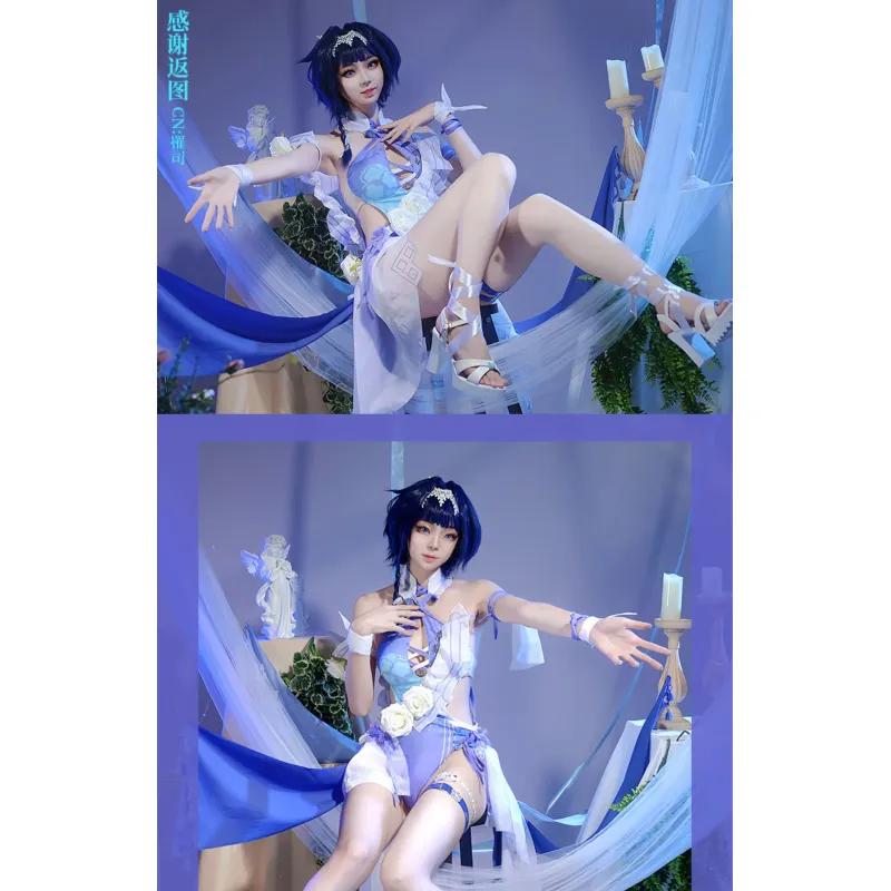 Game Raiden Mei Cosplay Costume Anime Game  Impact 3 Costume Sweet Nifty Lovely Dress Halloween Party Role Play Clothes