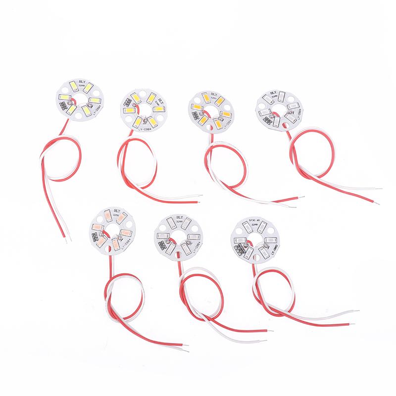 3Pcs 3W 5V Color Led Chip Bead Lights Board Bulb Round Transformation Light Source Dia 32Mm Green Blue Red Purple White Lamp