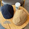Four seasons pure cotton forward hat solid color retro British style newsboy hat women's simple and versatile literary beret men