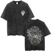 Washed Vintage Game Hollow Knight Merch T-shirt Men Women Casual Oversized Cotton T-shirts Male Cosplay Cartoon Lover T Shirts