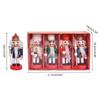 4 Pieces Christmas Wooden Nutcracker Ornament Wood Standing King Figurines Holiday Table Shelf Display Toy Home Decor