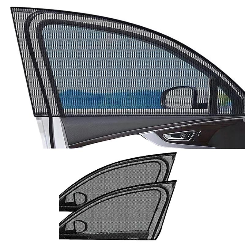 4 Pcs Car Window Shades, Stretchy Mesh Front Rear Side Window Sun Shades For Heat Block Uv Protection