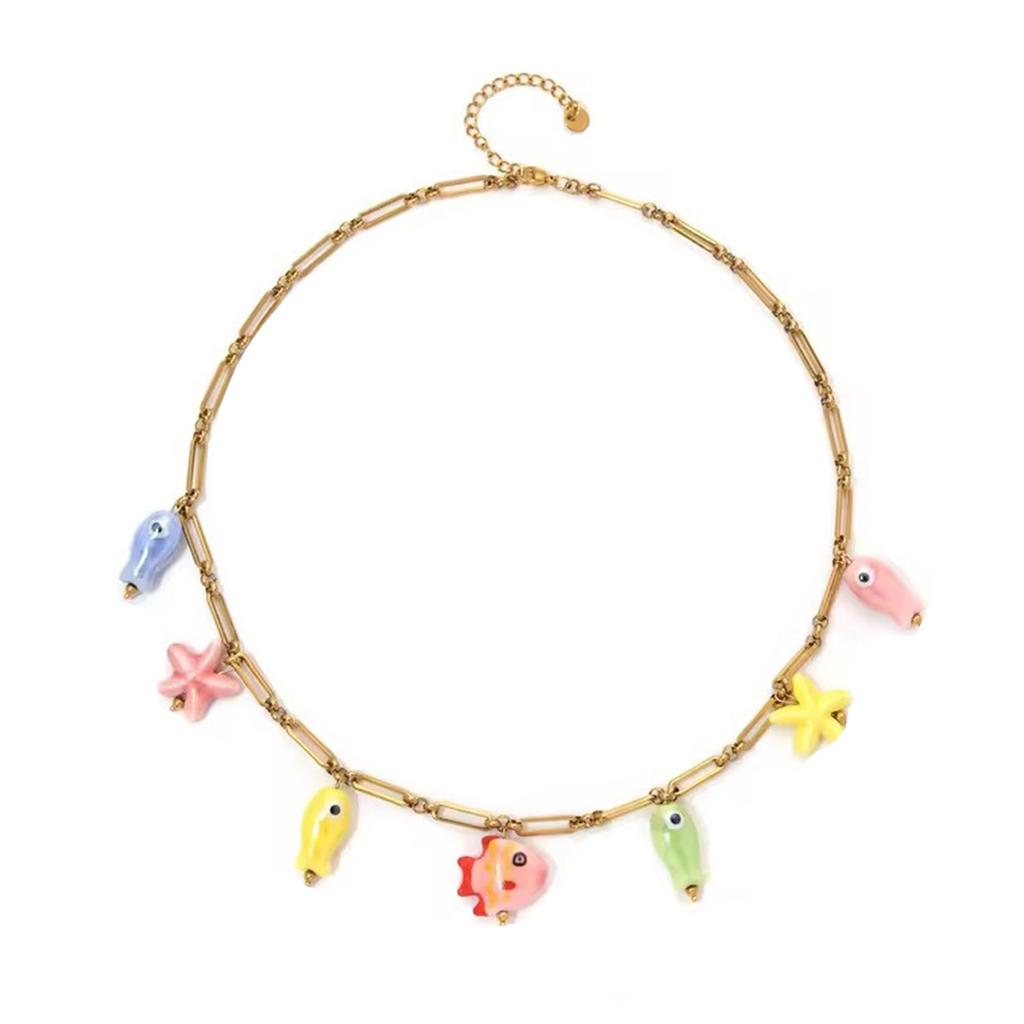 Oceanics Inspired Portable Jewelry Featuring Sea Creature Charm Convenient Accessory for Trendy Women Daily Wear