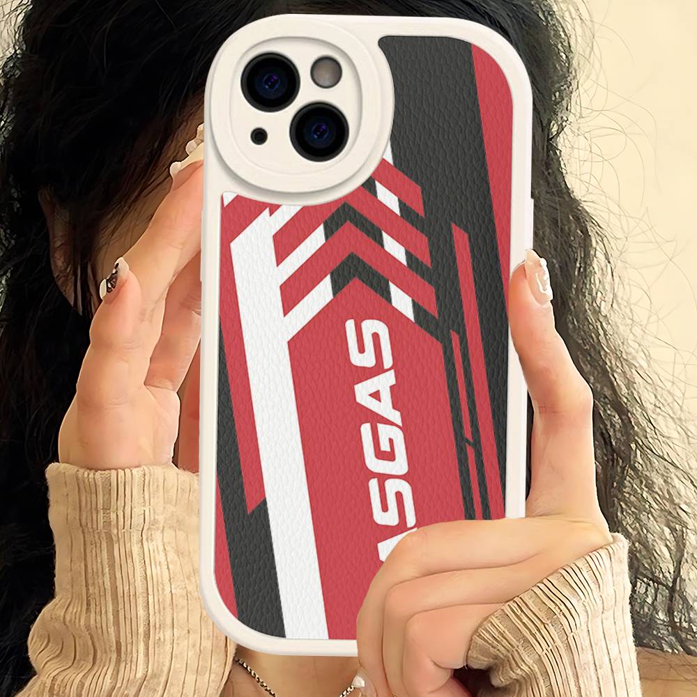 G-GasGas Red Motorcycle Phone Case For IPhone 16 15 14 13 12 11 Pro Max Plus Leather Soft Cover