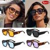 4pack Classics Square Sun Glasses Women Large Frame Double Bridges Sunglasses Candy Color Wide Legs Outdoor Shades Eyeglasses